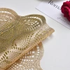 Cross-border wholesale of Nordic-style waterproof and heat-insulating table MATS, PVC gold-embossed table MATS, and creative hollowed-out circular floral placemats Application Scenario