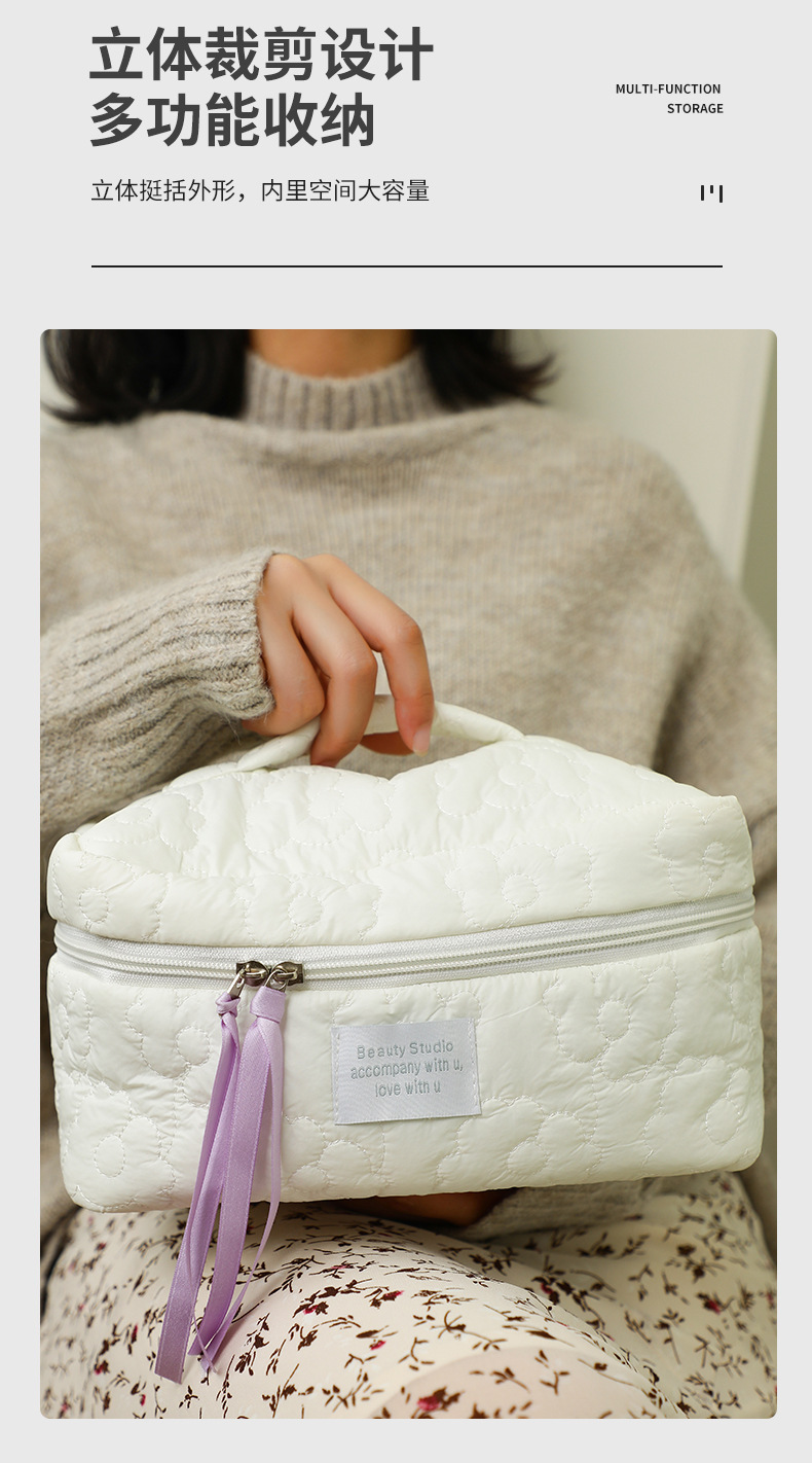 云朵化妆包简约大容量便携式手提收纳包旅行口红化妆品洗漱包详情7
