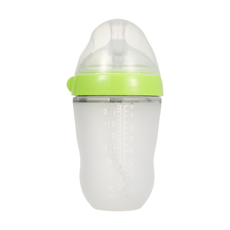 新生儿宝宝广口硅胶奶瓶婴幼儿广口径奶瓶防摔大口径250ml150ml详情图5