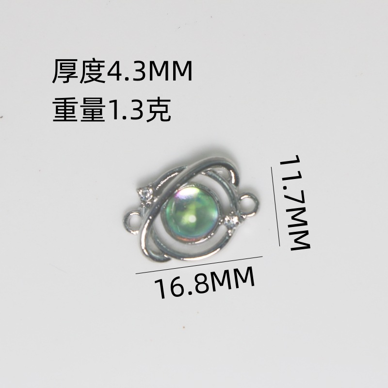 保色电镀合金/DIY耳环吊/饰品配件白底实物图