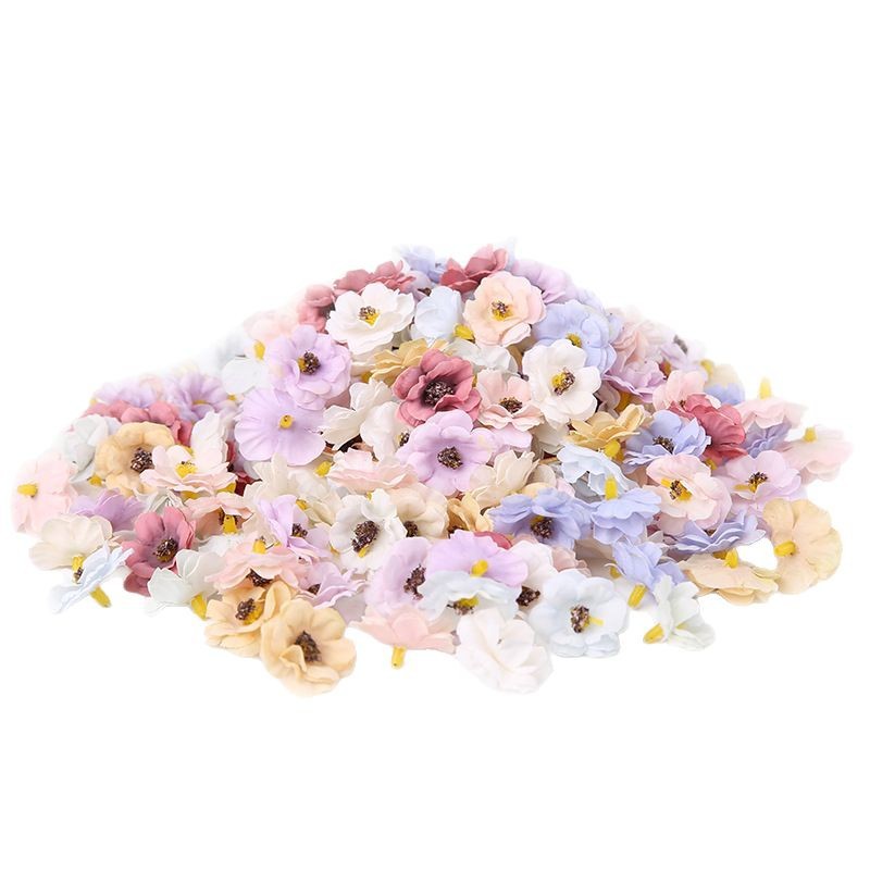 Three-layer Daisy simulation flower head diy handmade headwear hat decoration material cross-border bestseller new product Little flower Item Picture