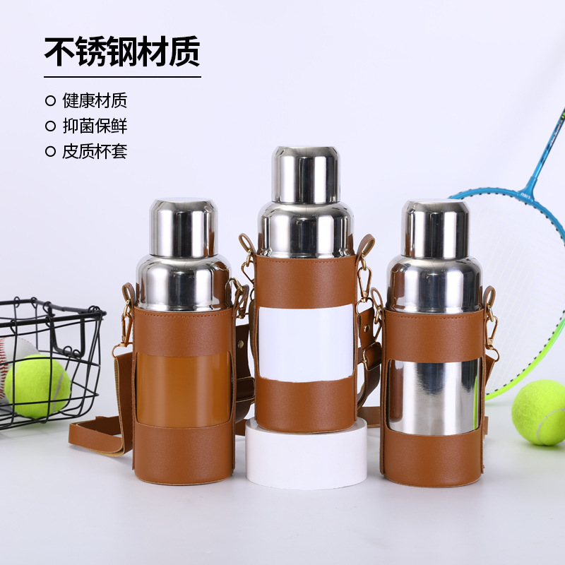 New 304 stainless steel insulated kettle, outdoor large-capacity travel kettle, portable handle, high appearance level stewed kettle in stock details Picture