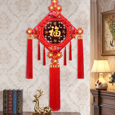 Chinese Knot Pendant Living Room Large Peach Wood Fu Word Peace Home Decoration Door On The Porch Hanging Decoration Housewarming Festival Application Scenario