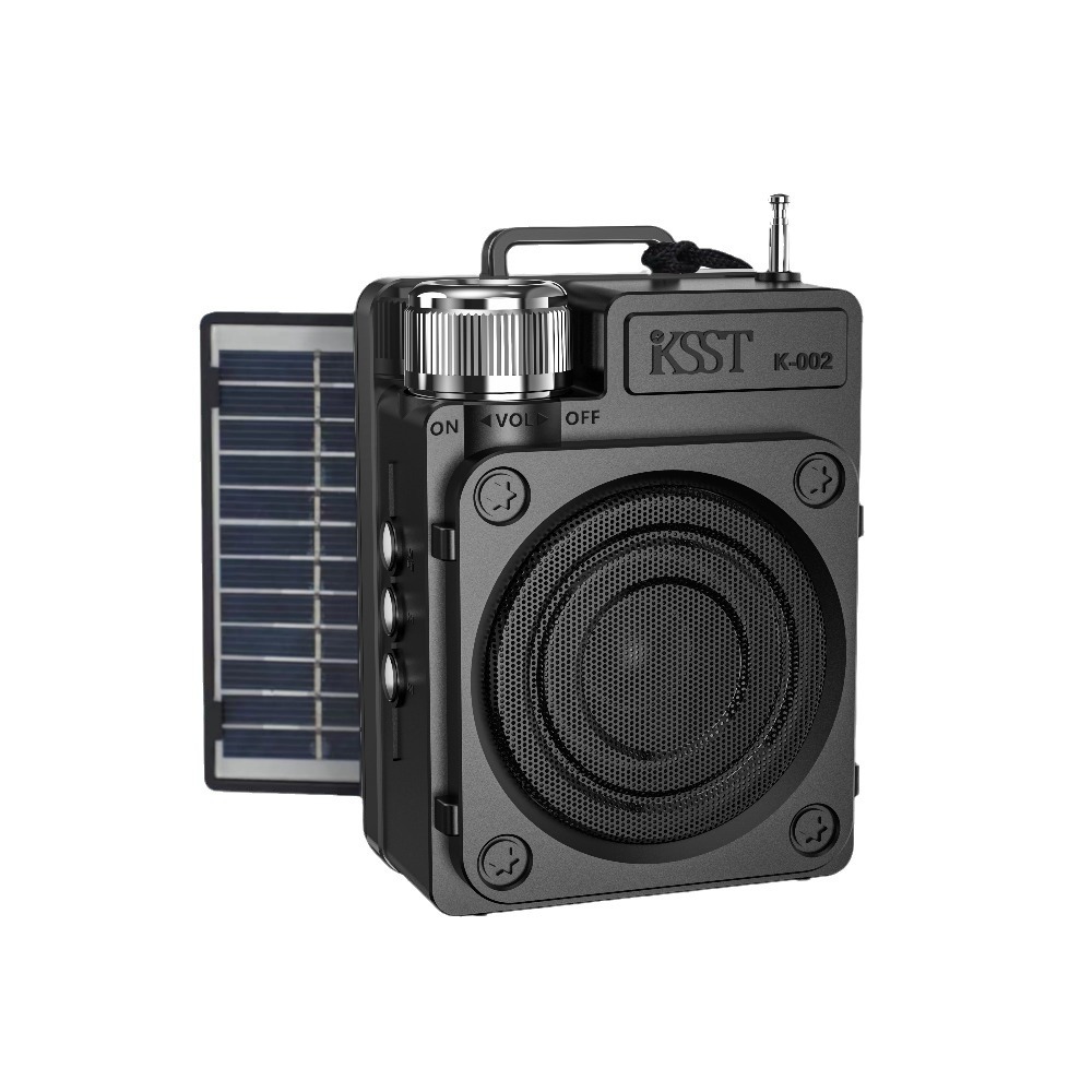 复古太阳能高音质收音机蓝牙音响便携式迷你FM户外桌面小音箱插卡