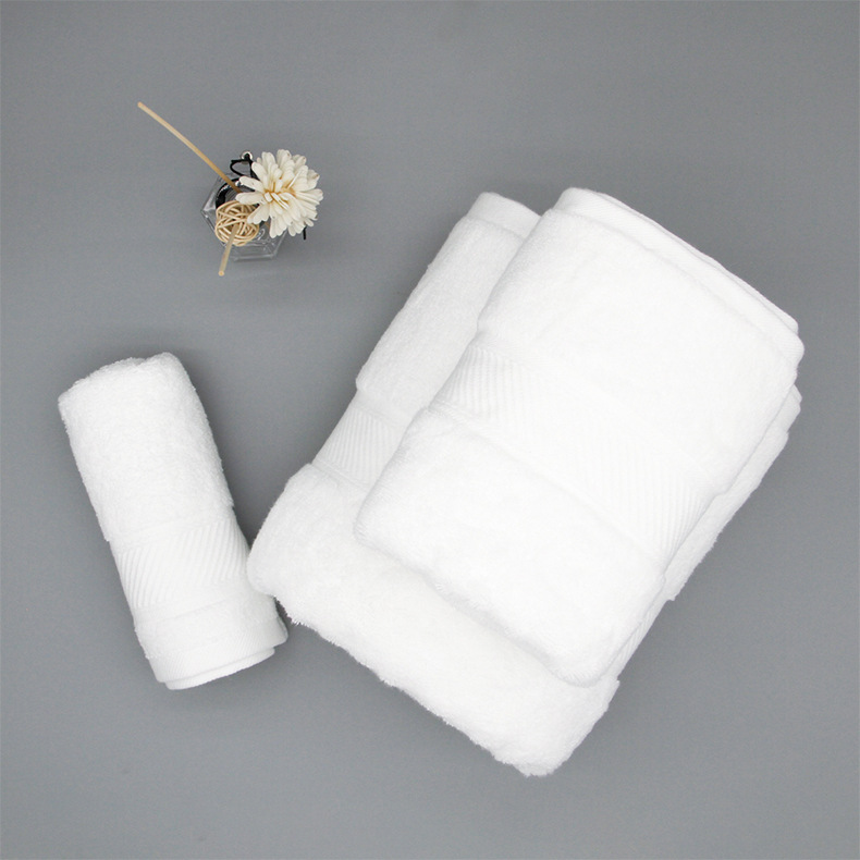 Thickened super soft bath towels for hotels, wholesale absorbent cotton towels for hotels, white towels and bath towels for beauty salons and homestays pic 7