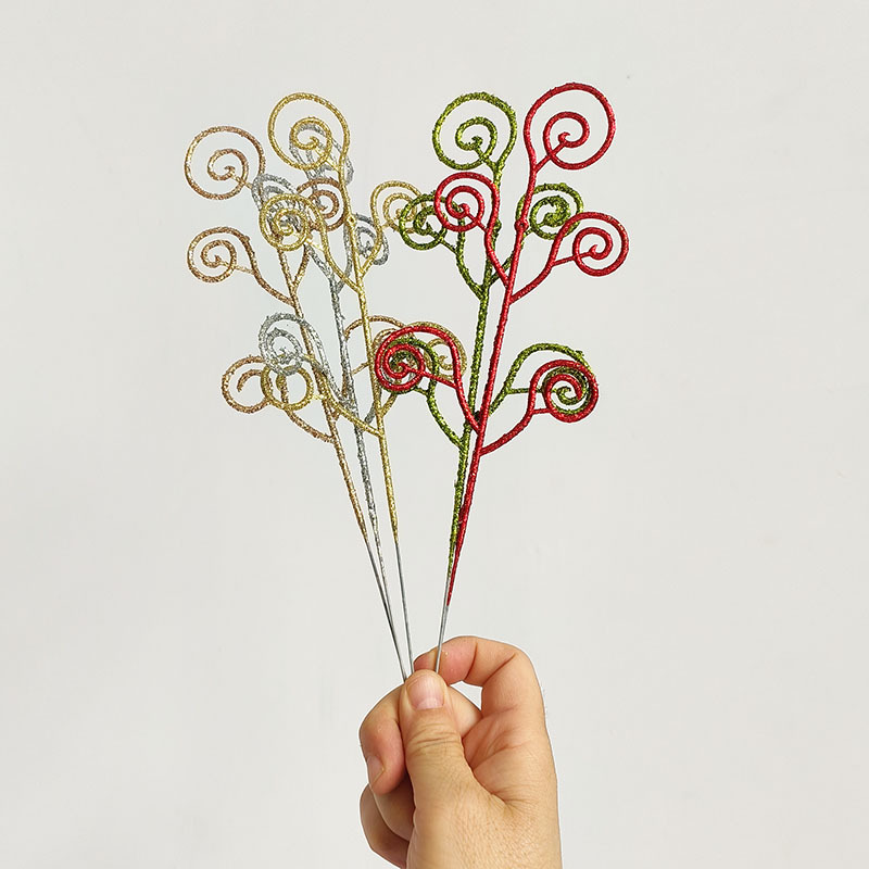Cross-Border Hot Christmas Decorations Gold Powder Candy Ring Cuttings Holiday Party Scene Layout Plastic Accessories Simulation Application Scenario