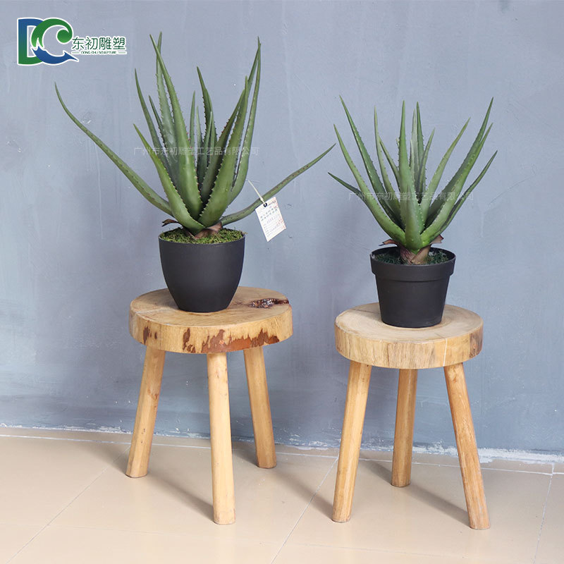 仿真芦荟小盆景摆件 家居小装饰盆栽芦荟 人造假绿植百搭装饰造景