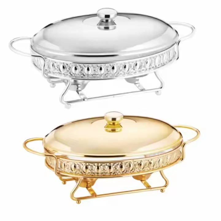 Cross Border Source Heat-Resistant Glass Dinner Stove Round With Cover Alcohol Heating Golden Buffet Pot Constant Temperature Buffy Stove Specification drawing