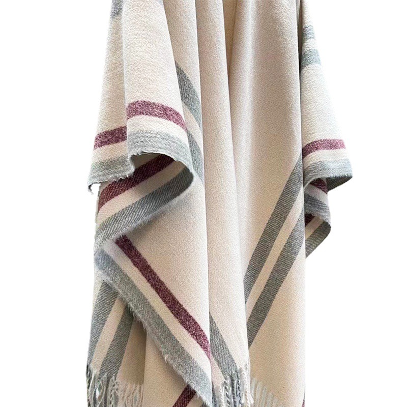 Max Wind Cape Autumn And Winter New Fashion Blended Shawl Scarf Patchwork Color Cape Coat For Men And Women Item Picture