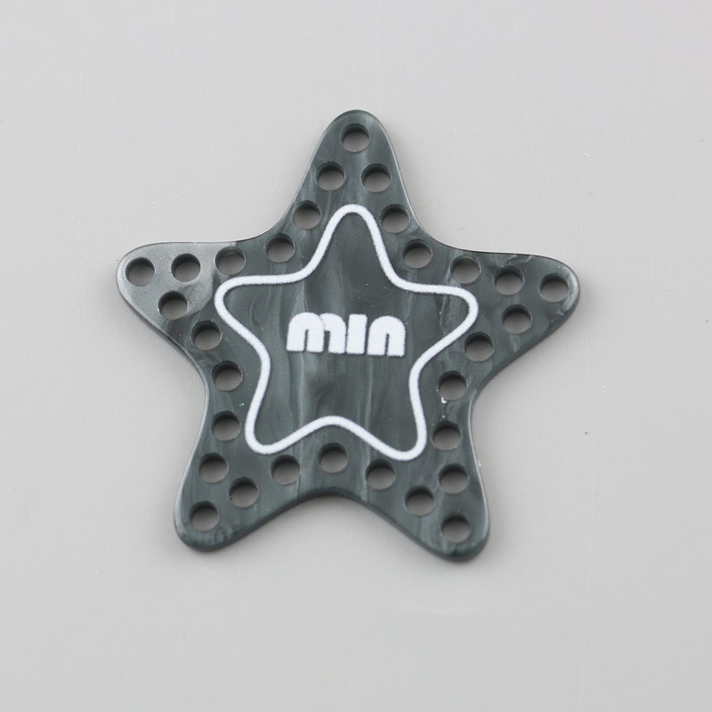 DIY饰品配件  亚克力多孔爱心挑心五角星形吊坠钥匙扣包包链挂件详情15