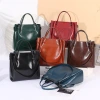 Leather women's bag 2023 new style fashionable women's bag, large capacity hand-held crossbody bag, bucket bag, niche design large bag Application Scenario