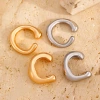 Amazon Cross-border's new thick-ring C-shaped open-ear earrings are fashionable, commuting, simple and no-ear piercing accessories Specification image