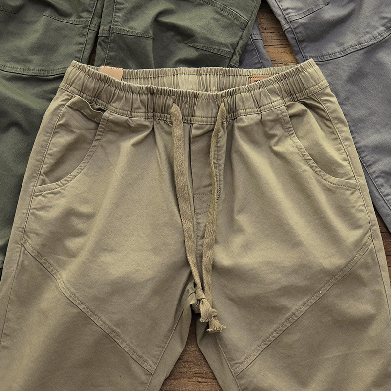Work tight-fitting casual pants for men, loose and trendy men's Harem pants for spring and autumn, Japanese-style retro sportswear cargo pants Specification image