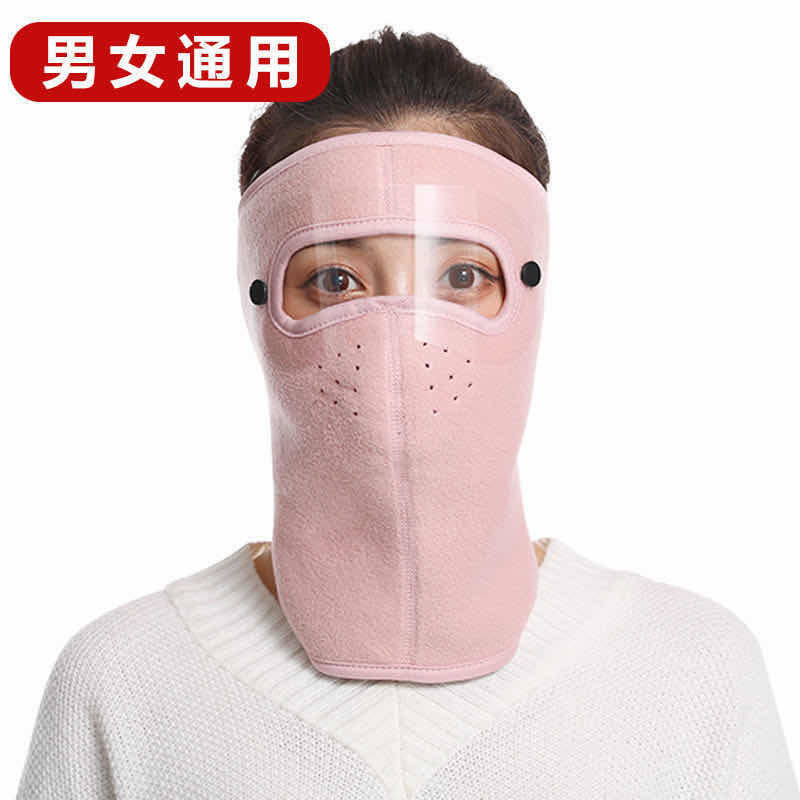 2022新品秋冬款防寒保暖口罩护目可拆卸镜片防起雾全脸护脖子面罩详情图2
