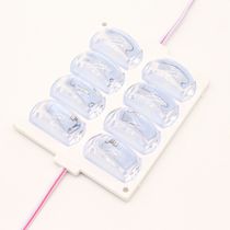 Cross-border led injection mold set 8573 round eyebrow lamp advertising light box auto parts and motorcycle parts