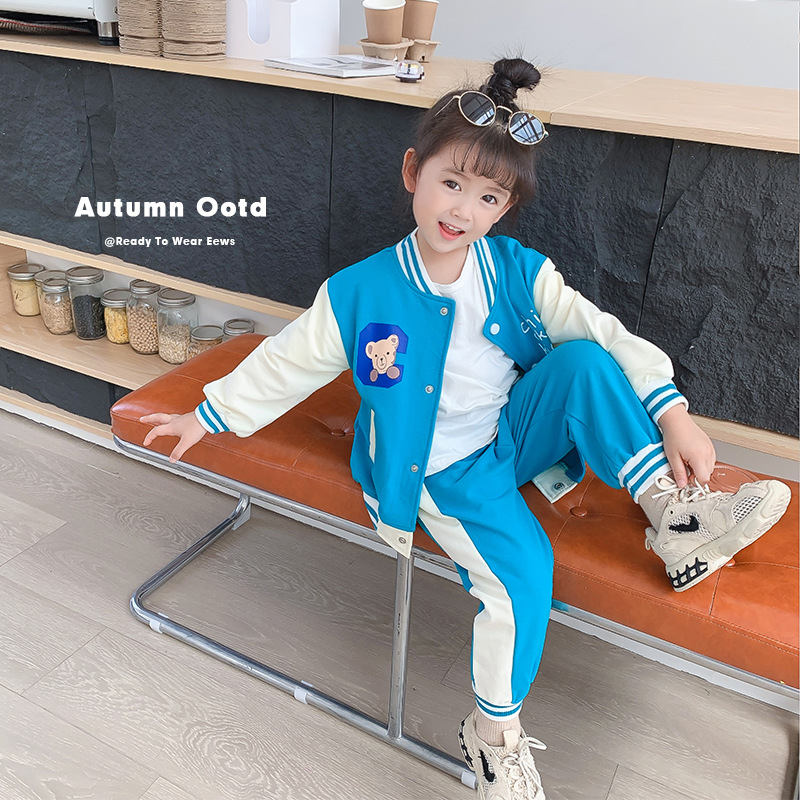女童秋装新款儿童卫衣卫裤小童宝宝韩国童装批发一件代发