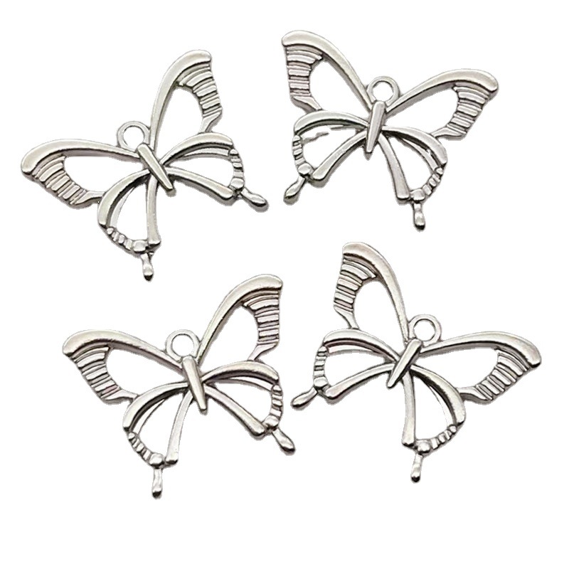 Factory direct sales of alloy hollowed-out butterfly pendants, bracelets, pin chains and decorative accessories wholesale Item Picture