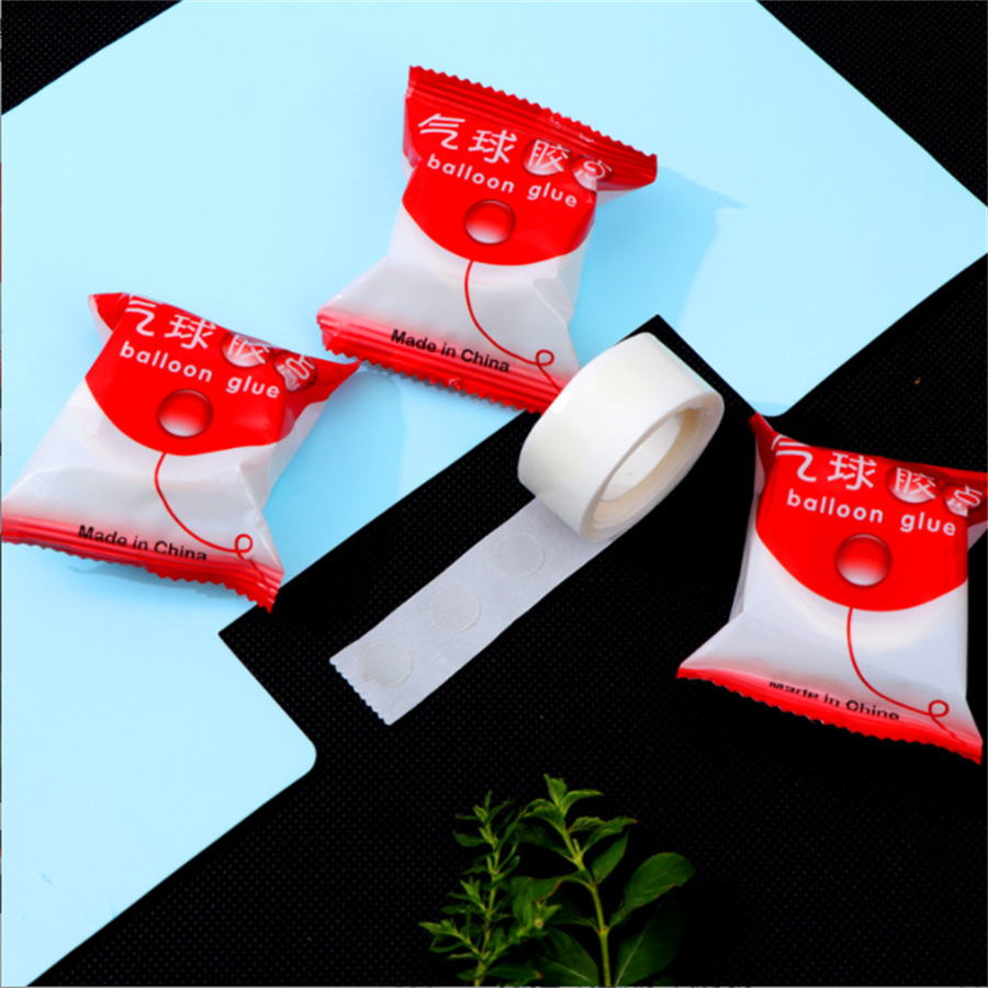 Balloon glue point accessories, individual bag roll, 100 pieces, double-sided seamless, removable round dots for balloon glue point application Specification image