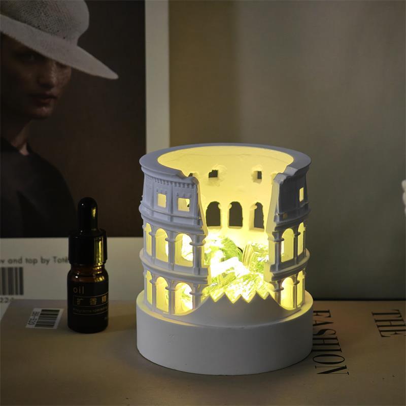 Ancient Roman Colosseum aromatherapy diffuser stone night light Birthday gift, bedside atmosphere aromatherapy lamp as a gift for boys Application Scenario