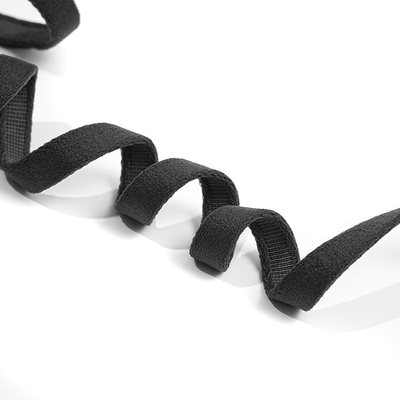 In stock: 1CM nylon bra webbing with hollow micro-elastic black nylon polyester steel ring sleeve fishbone sleeve webbing accessories details Picture
