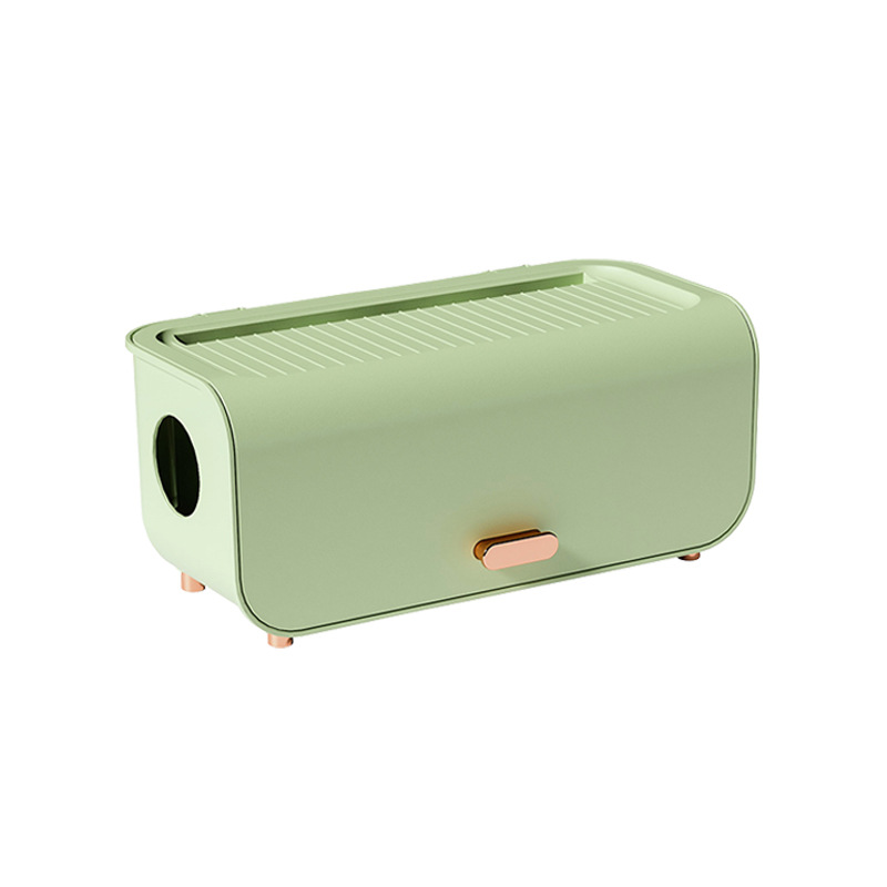 Wire storage device desktop multi-function charging data cable arrangement storage box socket decorative cover box 0414-5112 Item Picture