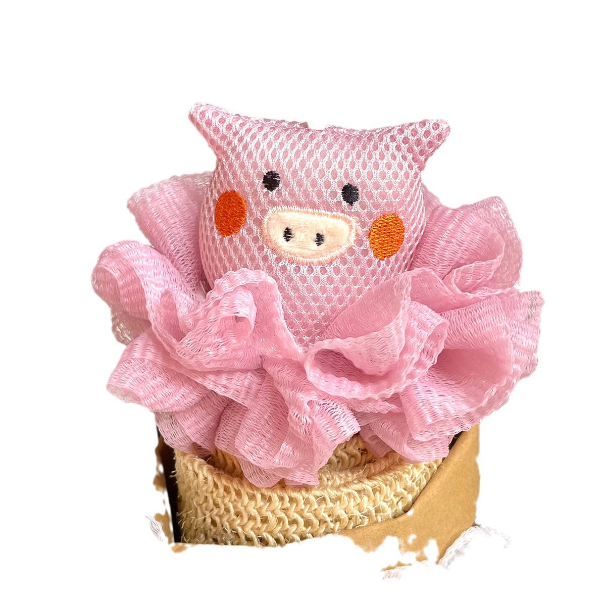 Pig Sister Bath Flower Cartoon Cute Not Loose Foaming Bath Flower Ball Exfoliating Bath Bath Home Bath Bath Ball Item Picture