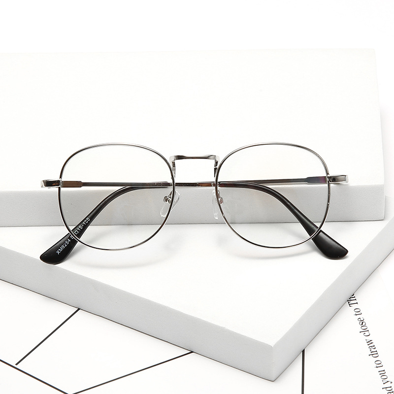 新款复古金属平光眼镜男女光学镜复古潮流眼镜架可配近视详情图1