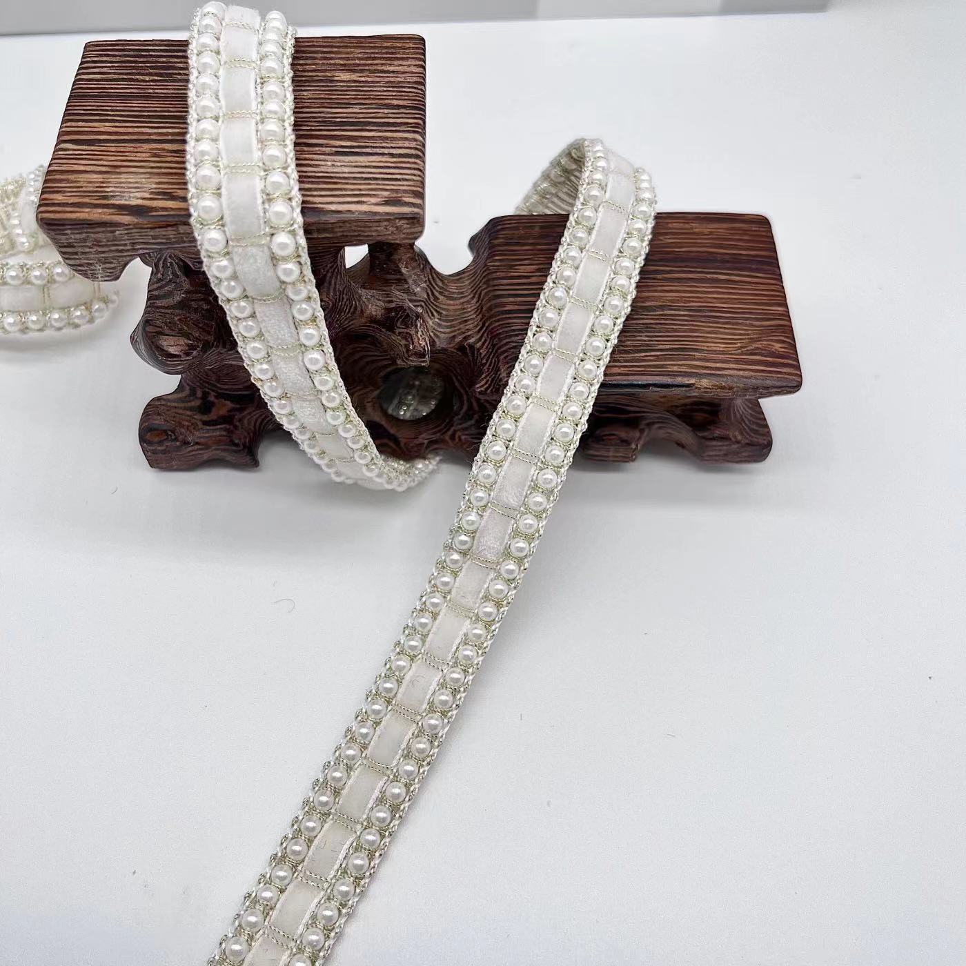 Autumn And Winter Collar Cuff Decorative Accessories Small Fragrance Accessories Shoes And Hats Pearl Velvet With Lace Webbing Specification drawing