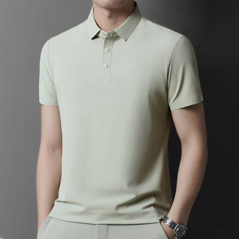 A simple and elegant short-sleeved POLO shirt for men, a versatile lapel T-shirt for business commuting, and a high-end look for men Specification image