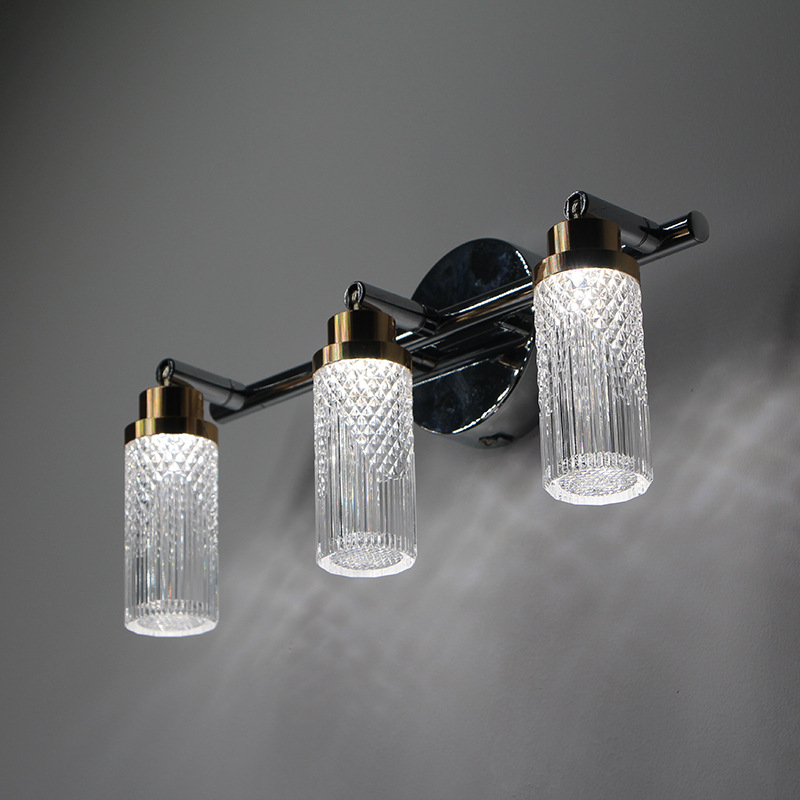 European and American crystal mirror front interior wall light bathroom led modern simple dressing light bathroom mirror cabinet mirror light details Picture