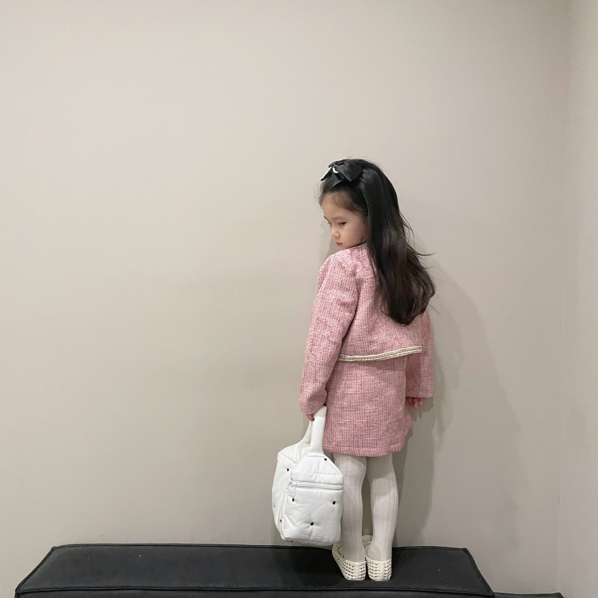Korean children's clothing 2022 Autumn New Girls' Set, Chanel-style dress two-piece set, Korean-style children's dress set Application Scenario
