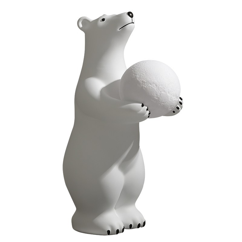 Creative Polar Bear Welcome Large Floor Decoration Decorative Light Living Room Porch Home Accessories Housewarming Opening Gift Specification drawing