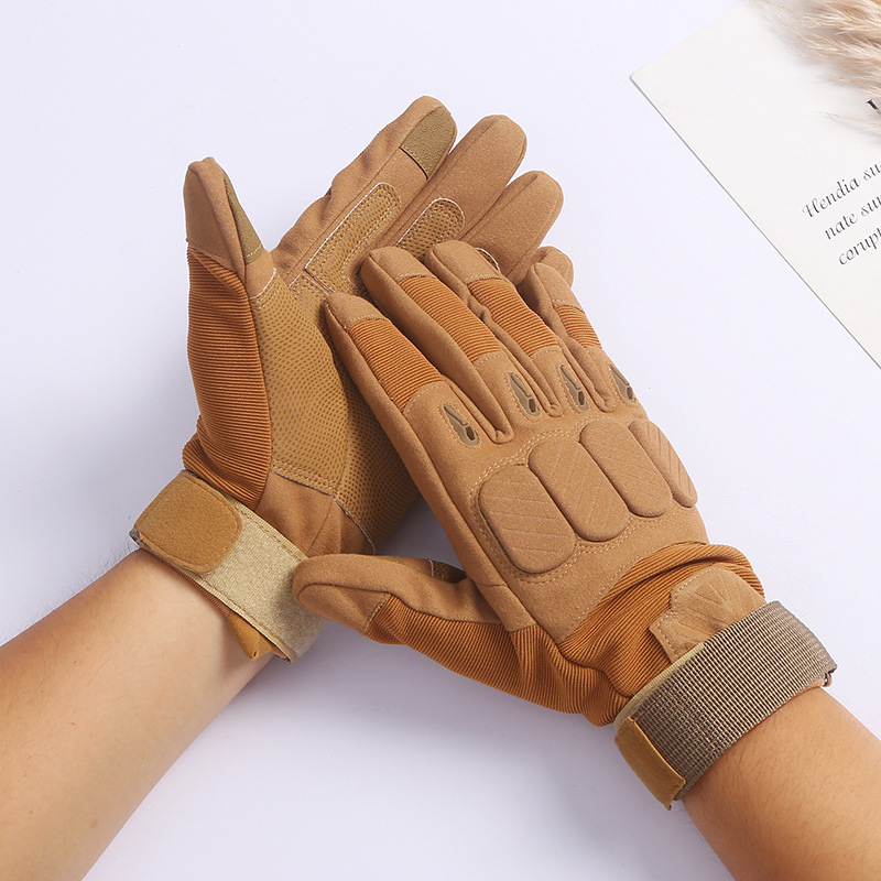 Military Fan Tactical Sports Gloves Soft Shell Protective Pad Long Finger Touch Screen Combat Anti-Slip Outdoor Military Fan Cycling Gloves Male details Picture