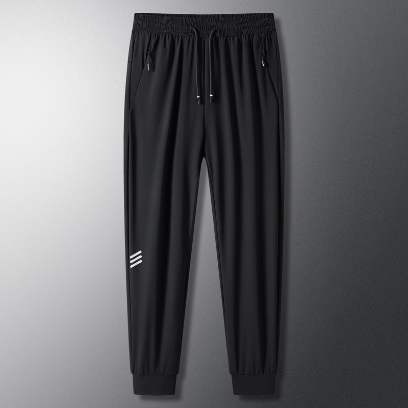 Ice Silk Pants Men's 2024 Summer New style High-end men's light, breathable, elastic, loose and quick-drying sportswear casual pants details Picture