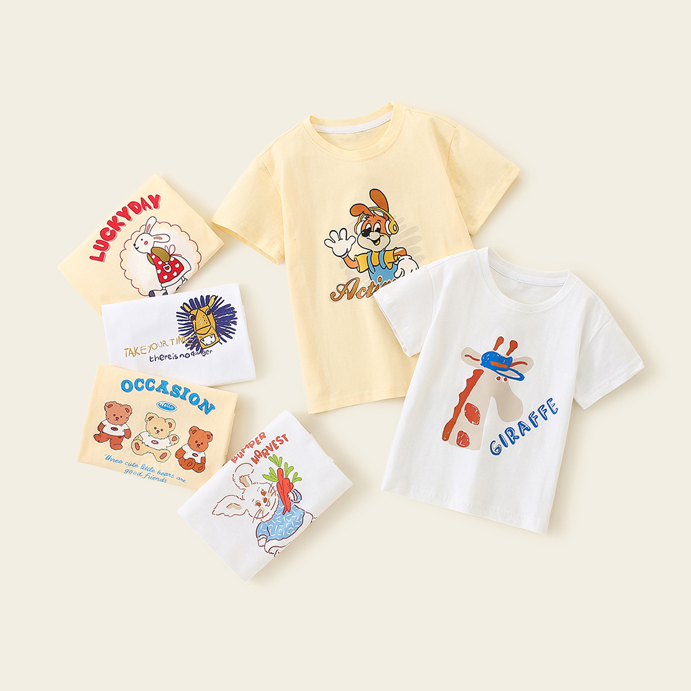 童装男童短袖韩版/童装半袖/纯棉短袖/童装女童短袖韩版/儿童衣服产品图