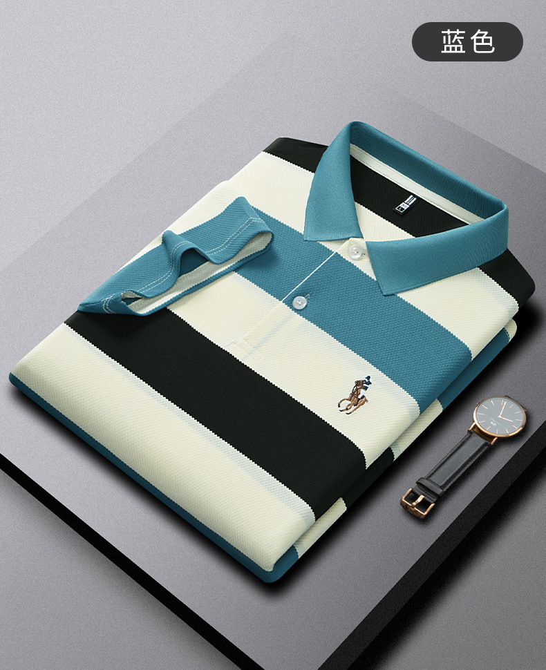 阿里直供短袖POLO衫简约翻领设计抗皱不起球日常通勤户外商务男士详情13