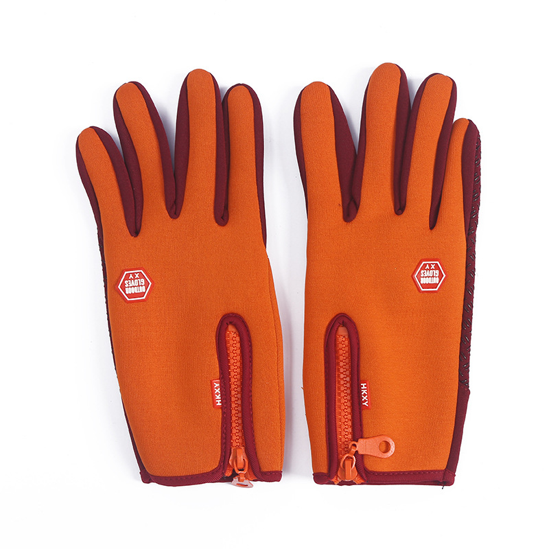 Winter Outdoor Waterproof Touch Screen Gloves Male Mountaineering Cycling Skiing Fleece Windproof Female Warm All Fingers Item Picture