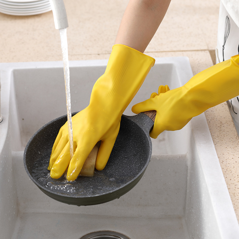 厨房清洁家务手套塑胶乳胶皮防水洗碗洗菜洗衣服干活居家防滑贴手详情图3