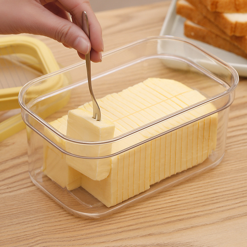 Japanese-style sealed butter cutting box, butter box, cheese preservation box, sealed rectangular storage box, baking tools details Picture