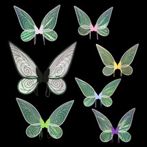 紫琳跨境亚马逊节日派对表演道具 小号天使翅膀 炫彩蝴蝶精灵翅膀