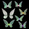 紫琳跨境亚马逊节日派对表演道具 小号天使翅膀 炫彩蝴蝶精灵翅膀图