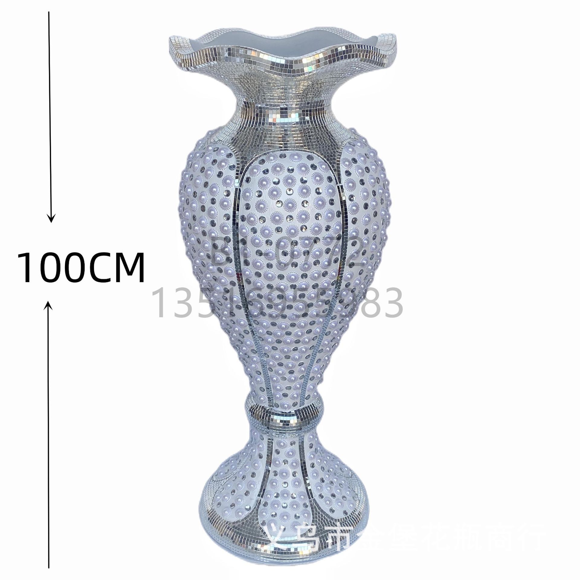 高档花瓶/陶瓷花瓶/银色花瓶产品图