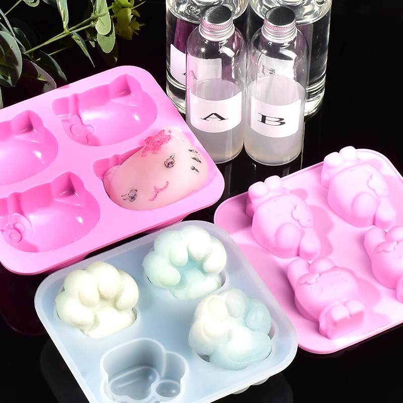 Kneyolo Silicone Mold Complete Cat's Paw Waffle Crystal Drop Glue Ab Glue Handmade Diy Material Food Play Mold Application Scenario