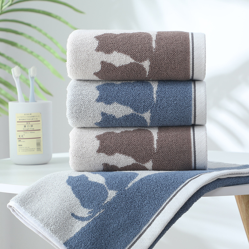 Double-Sided Pure Cotton Color Line Cotton Thick Towel Manufacturers Wholesale Direct Sales Soft Absorbent Face Towel A Hair Application Scenario