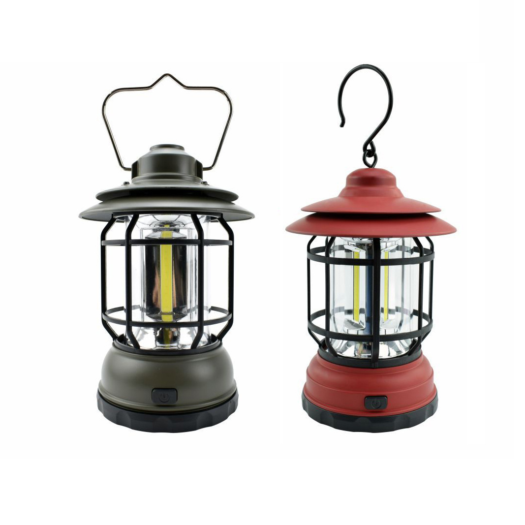 Wholesale of retro outdoor lighting, camping lamps, horse lanterns, tent campsite atmosphere, battery lighting, portable lamps, camping lamps Item Picture