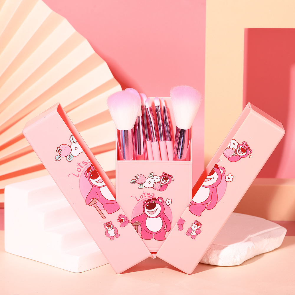 8-Piece Cartoon Makeup Brush Set In Stock, Makeup Brushes, Makeup Tools, Beauty Tools, Cross-Border Batch, Travel Portable Case details Picture