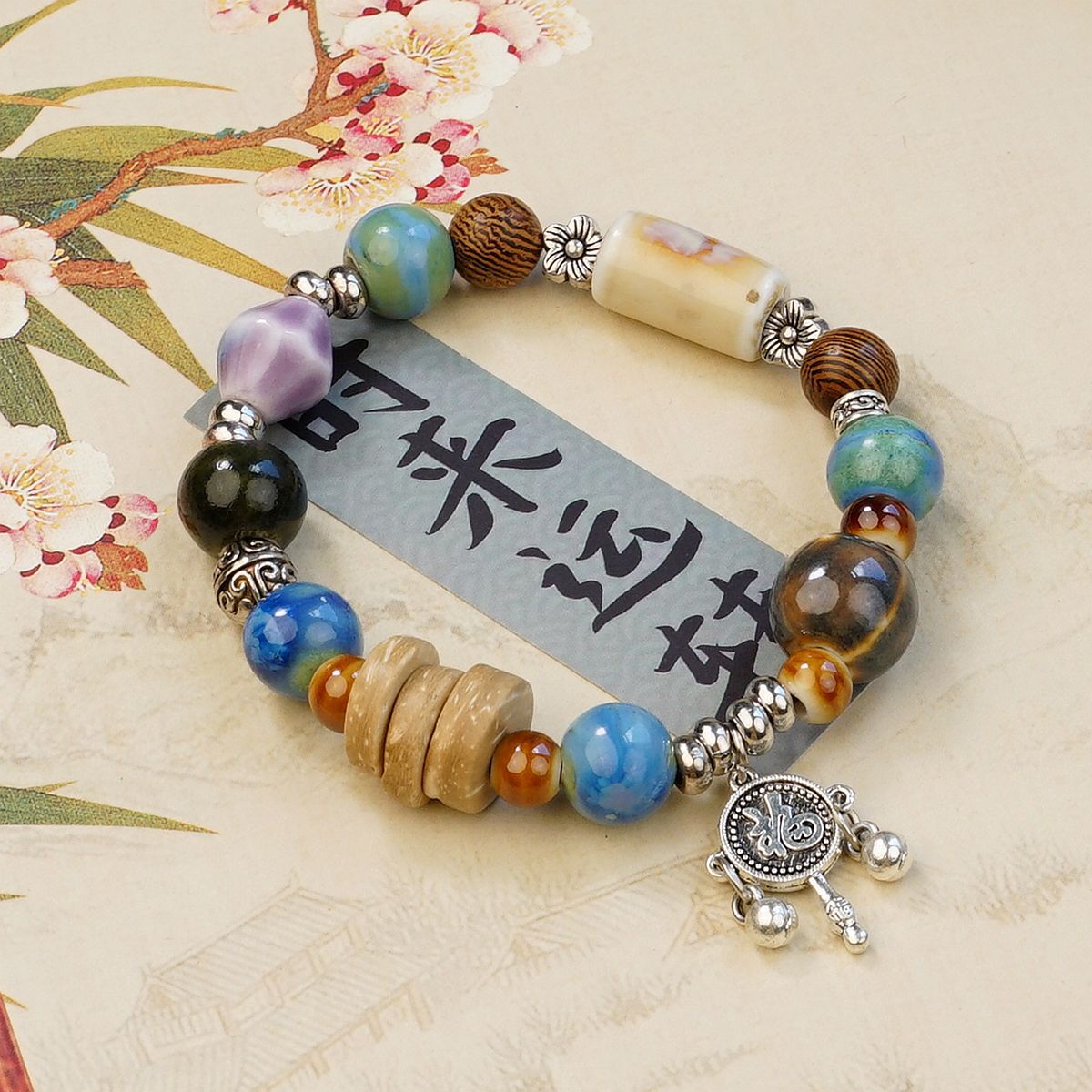 Jingdezhen ceramic beaded bracelets, Chinese-style retro summer accessories, live-streaming wholesale supply Application Scenario