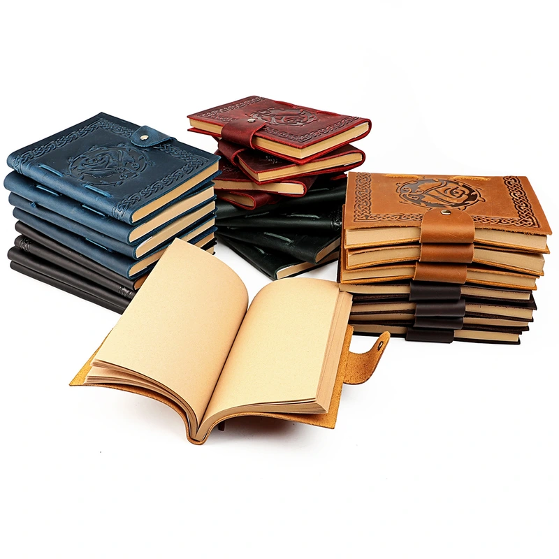 Factory Direct Retro Handmade Leather Notebook Smooth Sailing Creative Notebook Rose Notebook