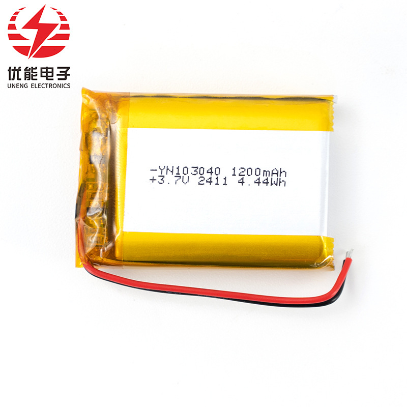 UN38.3 Export Certification 103040 polymer lithium battery pack AI1200mah 3.7V battery details Picture