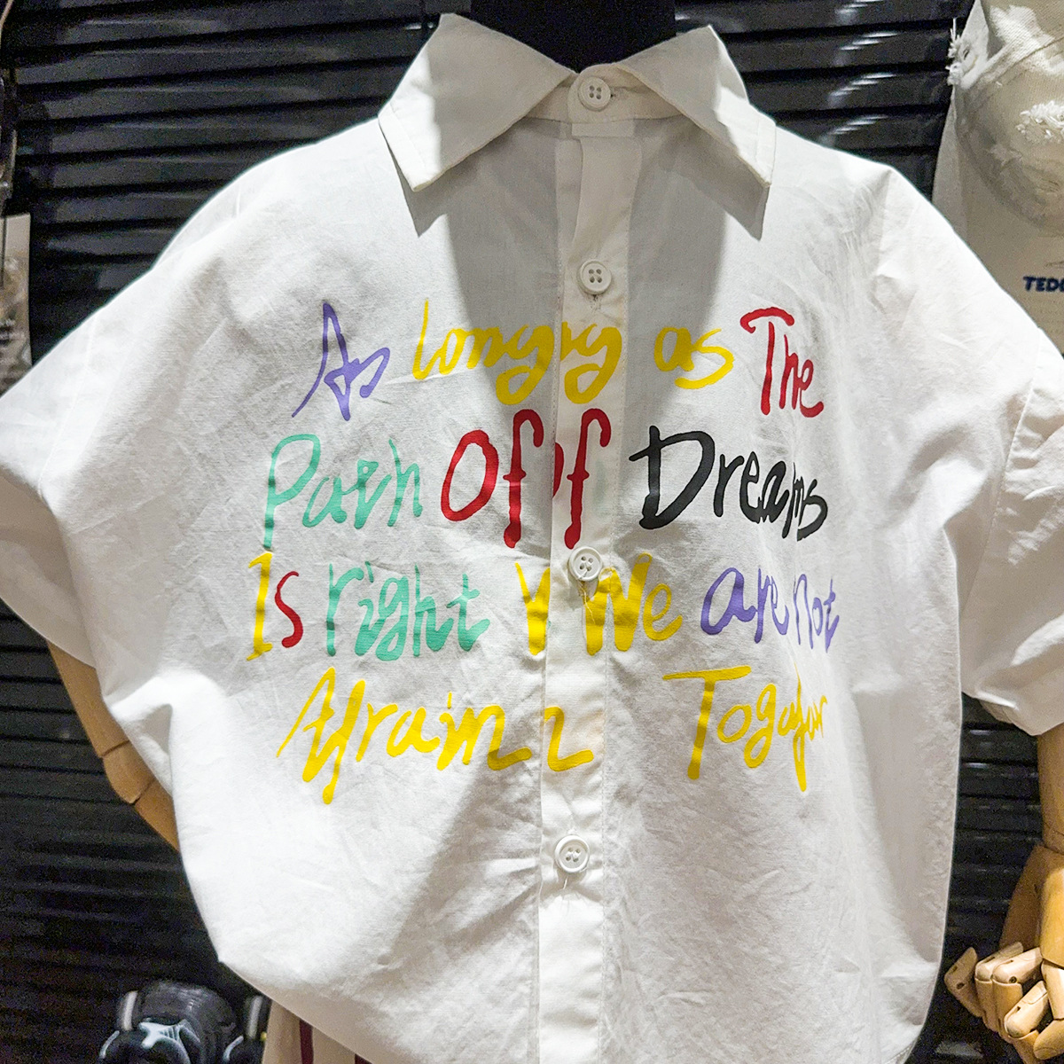 Children's shirts, summer Korean style girls' shirts, casual letter trendy boys' shirts Specification image